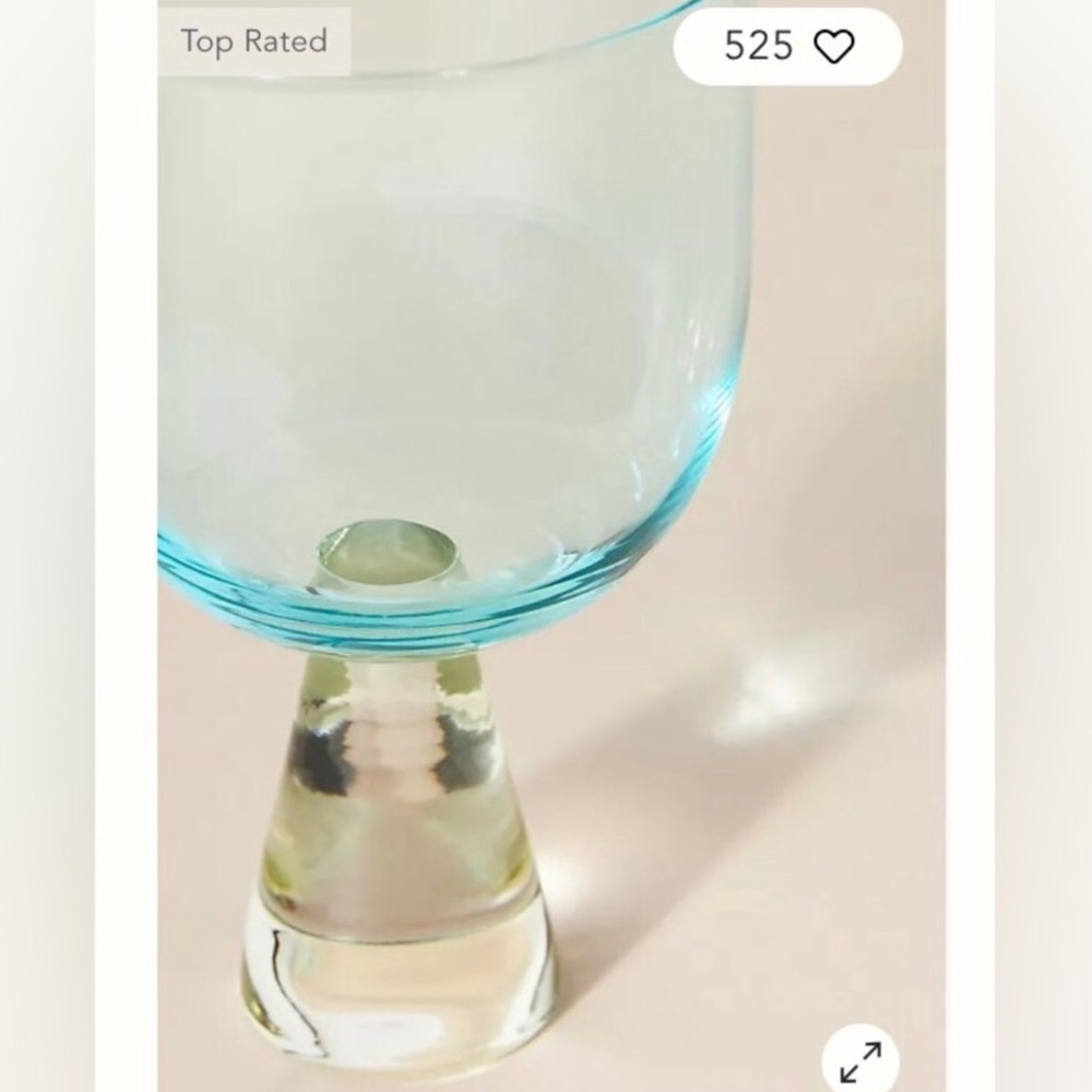 Anthropologie Wine Glass New With Tag